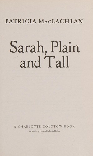 Cover of Sarah, plain and tall